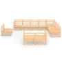 10-piece solid pine wood garden furniture set by , Garden sets - Ref: Foro24-3075814, Price: 608,33 €, Discount: %