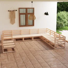 Gartengarnitur 10-teilig Massivholz Kiefer von , Gartensets - Ref: Foro24-3075924, Preis: 608,45 €, Rabatt: %