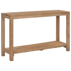 Solid teak wood console table 120x35x75 cm by , Side tables - Ref: Foro24-282850, Price: 233,69 €, Discount: %