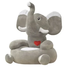 Silla de peluche para niños elefante gris de , Sillas y tronas para niños - Ref: Foro24-80159, Precio: 60,19 €, Descuento: %