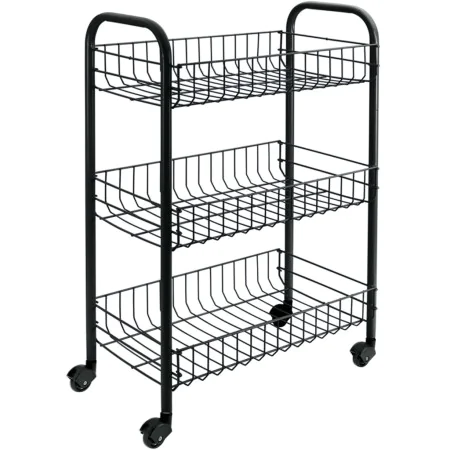 Metaltex Küchenwagen mit 3 Körben Siena schwarz von , Küchen- und Speisewagen - Ref: Foro24-430398, Preis: 30,86 €, Rabatt: %