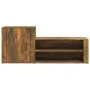 Schuhschrank aus geräucherter Eichen-Sperrholzplatte, 130x35x54 cm. von , Schuhregale und Schuhorganisatoren - Ref: Foro24-81...