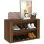 Shoe cabinet made of brown oak plywood, measuring 75x35x45 cm. by , Shoe racks and shoe organizers - Ref: Foro24-816903, Pric...