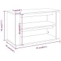 Shoe cabinet made of brown oak plywood, measuring 75x35x45 cm. by , Shoe racks and shoe organizers - Ref: Foro24-816903, Pric...