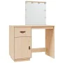 Massivholz-Schminktisch mit LED-Beleuchtung aus Kiefernholz 95x50x133,5 cm. von , Schlafzimmerkommoden - Ref: Foro24-820092, ...