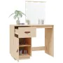 Massivholz-Schminktisch mit LED-Beleuchtung aus Kiefernholz 95x50x133,5 cm. von , Schlafzimmerkommoden - Ref: Foro24-820092, ...
