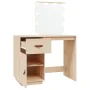 Massivholz-Schminktisch mit LED-Beleuchtung aus Kiefernholz 95x50x133,5 cm. von , Schlafzimmerkommoden - Ref: Foro24-820092, ...