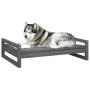 Solid pine wood dog bed in gray, 105.5x75.5x28 cm by , Beds for dogs - Ref: Foro24-821489, Price: 89,84 €, Discount: %