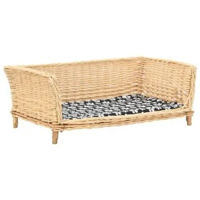 Hundekorb mit natürlicher Weidenkissen 90x54x35 cm von , Betten für Hunde - Ref: Foro24-170775, Preis: 128,72 €, Rabatt: %