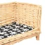 Dog basket with natural willow cushion 90x54x35 cm by , Beds for dogs - Ref: Foro24-170775, Price: 128,72 €, Discount: %