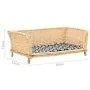 Dog basket with natural willow cushion 90x54x35 cm by , Beds for dogs - Ref: Foro24-170775, Price: 128,72 €, Discount: %