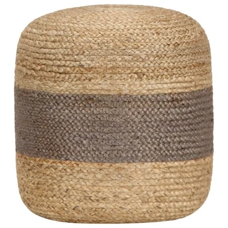 Handmade gray pouf 40x45 cm made of jute by , Ottomans - Ref: Foro24-248077, Price: 68,33 €, Discount: %