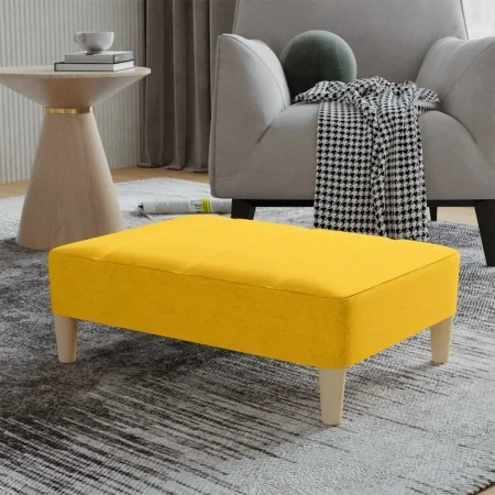 Gelbes Stoff-Fußstütze 78x56x32 cm von , Osmanen - Ref: Foro24-337807, Preis: 81,63 €, Rabatt: %