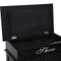 Mueble zapatero de madera de Paulownia negro 50x28x98 cm de , Zapateros y organizadores de calzado - Ref: Foro24-284092, Prec...