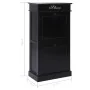 Black Paulownia wood shoe cabinet 50x28x98 cm by , Shoe racks and shoe organizers - Ref: Foro24-284092, Price: 175,90 €, Disc...