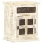 Massiver Nachttisch aus weißem Mangoholz 40x30x50 cm von , Nachttische - Ref: Foro24-285896, Preis: 109,38 €, Rabatt: %
