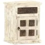 Massiver Nachttisch aus weißem Mangoholz 40x30x50 cm von , Nachttische - Ref: Foro24-285896, Preis: 109,38 €, Rabatt: %