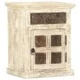 Massiver Nachttisch aus weißem Mangoholz 40x30x50 cm von , Nachttische - Ref: Foro24-285896, Preis: 109,38 €, Rabatt: %