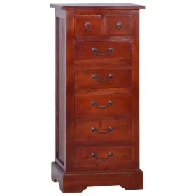 Classic solid mahogany wood chest of drawers in brown, 45x35x100 cm. by , Drawers - Ref: Foro24-288865, Price: 218,26 €, Disc...