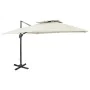 Garden cantilever umbrella with double cover sand 300x300 cm by , Umbrellas - Ref: Foro24-312368, Price: 294,95 €, Discount: %