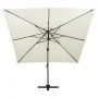 Garden cantilever umbrella with double cover sand 300x300 cm by , Umbrellas - Ref: Foro24-312368, Price: 294,95 €, Discount: %