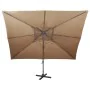 Sombrilla jardín voladiza con cubierta doble taupe 400x300 cm de , Sombrillas - Ref: Foro24-312375, Precio: 375,06 €, Descuen...