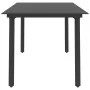 Mesa de comedor para jardín acero y vidrio negro 190x90x74 cm de , Mesas de jardín - Ref: Foro24-313111, Precio: 221,30 €, De...