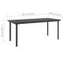 Mesa de comedor para jardín acero y vidrio negro 190x90x74 cm de , Mesas de jardín - Ref: Foro24-313111, Precio: 221,30 €, De...