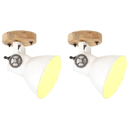 Industrielle Wand-/Deckenlampen 2 Stück weiß 20x25 cm E27 von , Lampen - Ref: Foro24-320519, Preis: 49,86 €, Rabatt: %