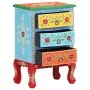 Hand-painted solid mango wood bedside table 40x30x60 cm by , Nightstands - Ref: Foro24-321667, Price: 127,22 €, Discount: %