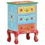Hand-painted solid mango wood bedside table 40x30x60 cm by , Nightstands - Ref: Foro24-321667, Price: 127,22 €, Discount: %