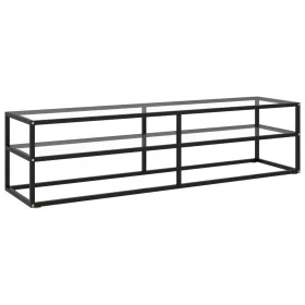 Mueble para TV negro con vidrio templado negro 160x40x40 cm de , Muebles TV - Ref: Foro24-322867, Precio: 288,29 €, Descuento: %