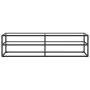 Black TV stand with black tempered glass 160x40x40 cm by , TV Furniture - Ref: Foro24-322867, Price: 288,29 €, Discount: %
