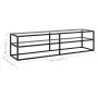 Black TV stand with black tempered glass 160x40x40 cm by , TV Furniture - Ref: Foro24-322867, Price: 288,29 €, Discount: %