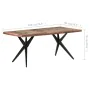 Solid recycled wood dining table 180x90x76 cm by , Kitchen and dining tables - Ref: Foro24-323570, Price: 326,60 €, Discount: %