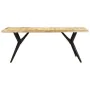 Rough mango wood dining table 200x90x76 cm by , Kitchen and dining tables - Ref: Foro24-323572, Price: 407,20 €, Discount: %