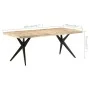 Esstisch aus grobem Mangoholz 200x90x76 cm von , Küchen- und Esstische - Ref: Foro24-323572, Preis: 407,20 €, Rabatt: %
