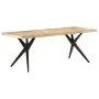 Esstisch aus grobem Mangoholz 200x90x76 cm von , Küchen- und Esstische - Ref: Foro24-323572, Preis: 407,20 €, Rabatt: %
