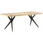 Rough mango wood dining table 200x90x76 cm by , Kitchen and dining tables - Ref: Foro24-323572, Price: 407,20 €, Discount: %