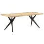Rough mango wood dining table 200x90x76 cm by , Kitchen and dining tables - Ref: Foro24-323572, Price: 407,20 €, Discount: %