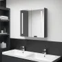Armario de baño con espejo LED gris brillante 62x14x60 cm de vidaXL, Tocadores de baño - Ref: Foro24-326521, Precio: 103,24 €...