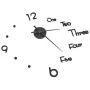 3D wall clock with modern black design 100 cm XXL by , Wall clocks - Ref: Foro24-325153, Price: 25,14 €, Discount: %