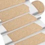 Self-adhesive stair tread mat 15 units light brown 65x21x4cm by , Stair mats - Ref: Foro24-326910, Price: 116,22 €, Discount: %
