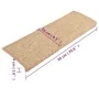 Self-adhesive stair tread mat 15 units light brown 65x21x4cm by , Stair mats - Ref: Foro24-326910, Price: 116,22 €, Discount: %