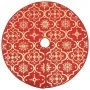 Luxury Christmas tree skirt with red fabric stocking 150 cm by , Christmas tree footmuff - Ref: Foro24-330277, Price: 23,44 €...