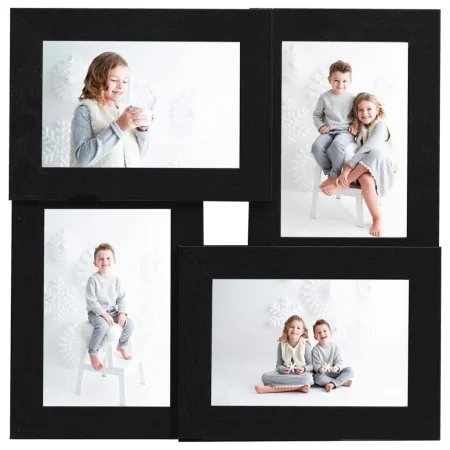 Fotocollage-Rahmen für 4 Fotos (13x18 cm) in Schwarz aus MDF. von , Bilderrahmen - Ref: Foro24-332775, Preis: 18,50 €, Rabatt: %