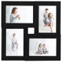 Collage photo frame for 4 photos (13x18 cm) black MDF by , Photo frames - Ref: Foro24-332775, Price: 18,50 €, Discount: %