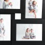 Collage photo frame for 4 photos (13x18 cm) black MDF by , Photo frames - Ref: Foro24-332775, Price: 18,50 €, Discount: %