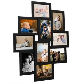 Collage photo frame for 10x(10x15 cm) black MDF photo by , Photo frames - Ref: Foro24-332782, Price: 28,14 €, Discount: %
