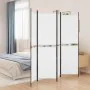 Vierfach-Panel-Raumteiler aus weißem Stoff, 200x180 cm. von , Raumteiler - Ref: Foro24-350214, Preis: 42,46 €, Rabatt: %